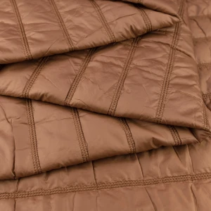 Pikówka wierzchnia z ociepliną pasy ciemny karmelowy