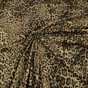 Dzianina ITY Kimo panterka brązowo beżowy