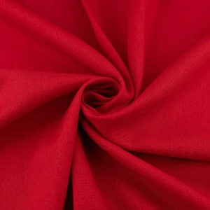Tkanina len - czerwona