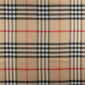 Tkanina materiał w kratkę kolor beżowy