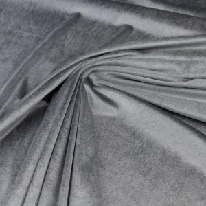Tkanina Dzianina Welur Szary Materiał do Szycia 0,5 mb Gładki Miękki