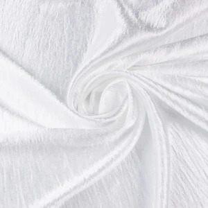 Tkanina satyna karmel biały