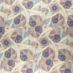 Tkanina wiskoza twill wzór abstrakcja odcienie fioletu