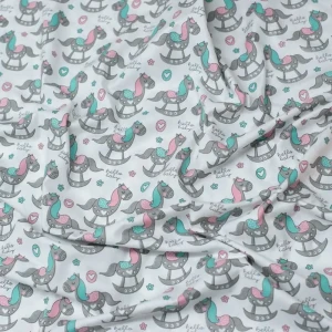 Bawełna wzór koniki