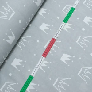 Bawełna wzór korony szarości