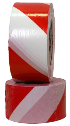 Taśma ostrzegawcza 500 mb biało-czerwona