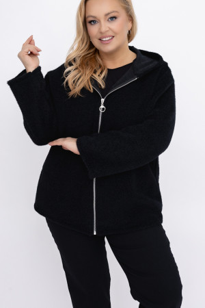Czarna Bluza bouclé LONTINA