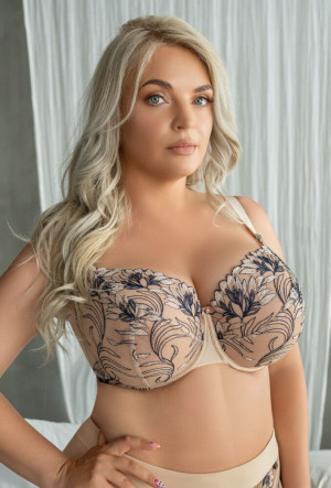 Beżowy Biustonosz GLOW Soft Plunge