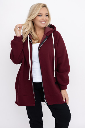Burgundowa Bluza dresowa FERINA
