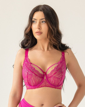 Fuksjowy Biustonosz BLUSH Soft Lace