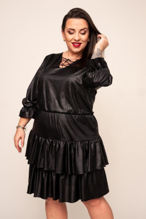 Czarna Sukienka LORESIA Plus Size