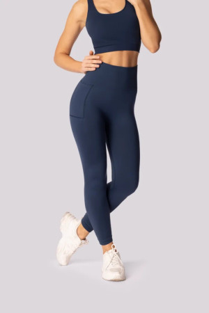Granatowe Legginsy z kieszonką BASE