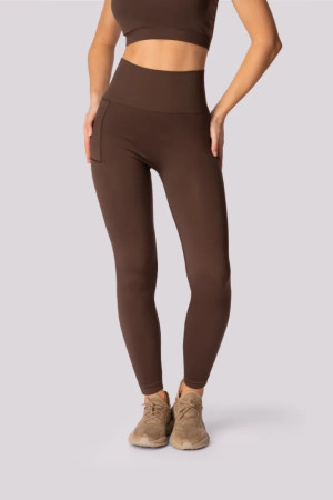 Kawowe Legginsy z kieszonką BASE