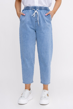 Jasnoniebieskie Spodnie jeansowe mom fit VAZANTO