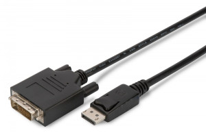 Digitus Kabel DisplayPort z zatrzaskiem 1080p 60Hz FHD Typ DP/DVI-D (24+1) M/M 2m