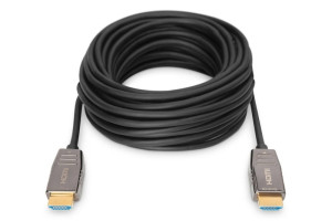 Digitus Kabel połączeniowy hybrydowy HDMI AOC | HDMI-A męski-męski | HDMI 2.1 | UHD-2 8K@60Hz | 48Gbps |HDR, eARC, HDCP 2.2, CEC | 15m