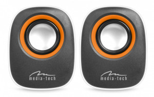 Media-Tech Głośniki IBO MT3137W Stereo/Jack 3,5/USB/RMS 6W
