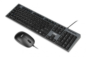 iBOX Zestaw klawiatura + mysz IBOX IKMS606 (USB 2.0; (US); czarna, optyczna; 800 DPI)