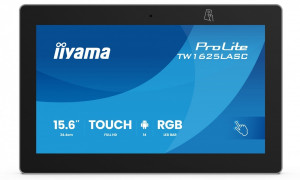 IIYAMA Monitor 16 cali TW1625LASC-B3PNR ANDROID 14,FHD,10PKT,450cd,2x2W, 4xUSB, 1xUSB-C,RJ45, MIC, RK3567, 4/32GB, LED lightbar, iiSign2, NFC, 24/7