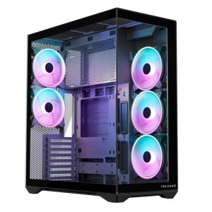 MODECOM Obudowa Volcano Space XL ARGB Full Tower 5 wentylatorów, czarna