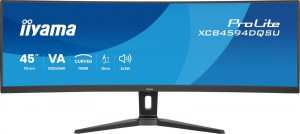 IIYAMA Monitor ProLite 44.5 cala XCB4594DQSU-B1 ,VA,DQHD,2xDP,2xHDMI,1500R,32:9, 450 cd/m2, 3000:1, USB HUB x4 (2x Type-A, 2x Type-C), 2 x 3W