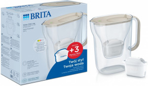 Brita Dzbanek filtrujący Style Essential 2.4l + 3 wkłady, piaskowy