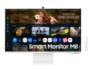 Samsung Monitor 32 cale Smart M80F VA 3840x2160 UHD 16:9 1xHDMI 1xUSB-C 1xUSB-A 4ms 60Hz SmartTV HAS+PIV pilot głośniki kamera płaski 3Y2d2 (LS32FM801