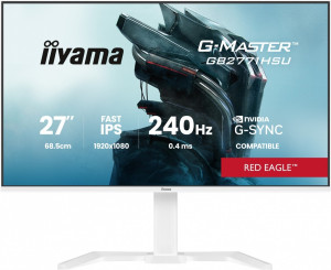 IIYAMA Monitor 27 cali GB2771HSU-W1 0.4ms,Fast IPS, HAS (150) PIVOT, 1xUSB 3.2, 1xUSB C, 240Hz, DP, 2xHDMI,Adaptive G-SYNC - 1920 x 1080 @48-24