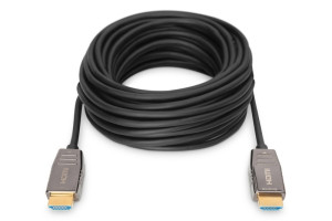 Digitus Kabel połączeniowy hybrydowy HDMI AOC | HDMI-A męski-męski | HDMI 2.1 | UHD-2 8K@60Hz | 48Gbps |HDR, eARC, HDCP 2.2, CEC | 20m