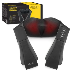 SHIATSU PRO+ masážny prístroj na krk a šiju sivý