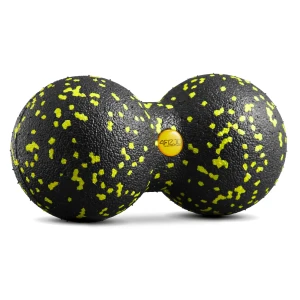 Dvojitá masážna loptička  EPP 8 cm žltá