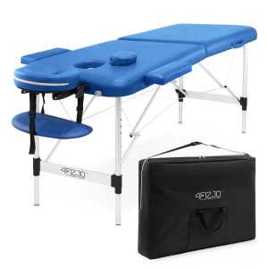 Hliníkový masážny stôl 60 cm modrý
