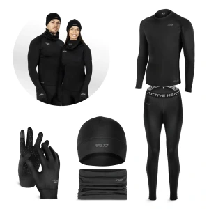 Unisex termooblečenie - čierny set 5v1 veľkosť L