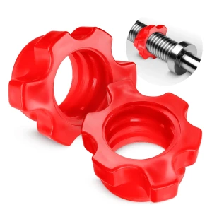 Plastové svorky pre 25 mm tyčku 2 ks. - červená