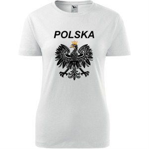 Damska koszulka taliowana - Polska 02, godło