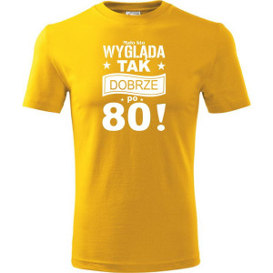 Męska koszulka - mało kto wygląda tak dobrze po 80