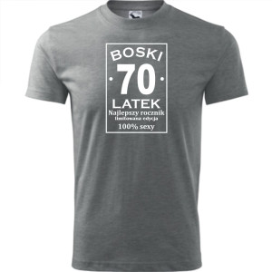 Męska koszulka - boski 70 latek
