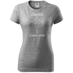 Damska koszulka taliowana - Jesus love me