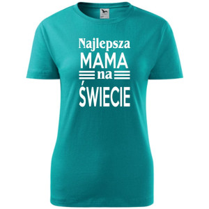 Damska koszulka taliowana - najlepsza mama na świecie