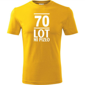 Męska koszulka - 70 lot mi pizło - na prezent urodziny