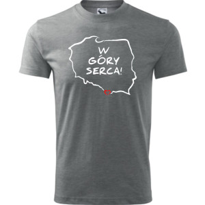Męska koszulka Turystyczna - W góry serca