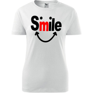 Damska koszulka taliowana - Smile