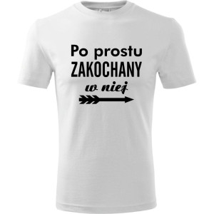męska koszulka - po prostu zakochany w niej