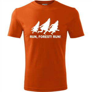 Męska koszulka dla Biegacza - Bieg 02 run forest run - t-shirt na prezent