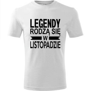 Męska koszulka - Legendy rodzą się w listopadzie