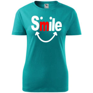 Damska koszulka taliowana - Smile