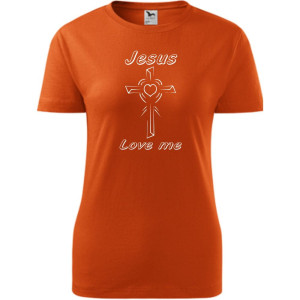 Damska koszulka taliowana - Jesus love me