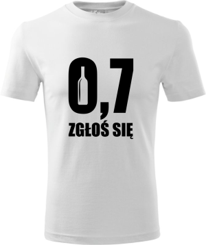 Męska koszulka - 0,7 zgłoś się