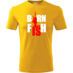 Męska koszulka dla Wędkarza - Born to fish - t-shirt dla wędkarza