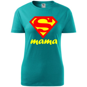 Damska koszulka taliowana - Super Mama